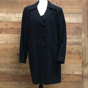 Women's Size 16 Caslon Navy Lined Trench Coat